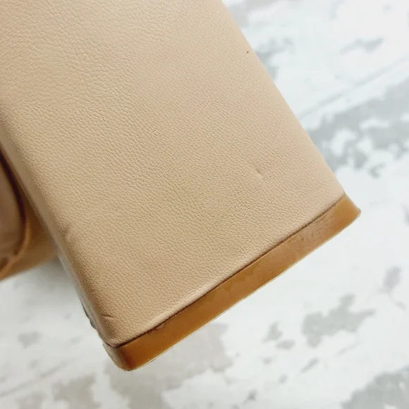 NEW Open Edit Saydee Tan Cream Block Heel Slip On Square Toe Sandals O816 - Picture 12 of 15